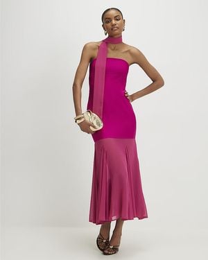 River Island Midi Dress Scarf Bandeau Hybrid - Pink