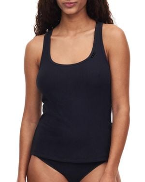 Chantelle Cotton Comfort Tank Top - Black