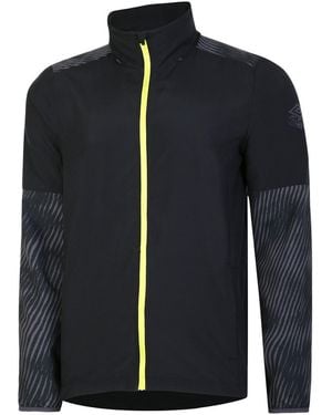 Umbro Pro Stripe Detail Training Waterproof Jacket /Periscope/Limeade) - Blue
