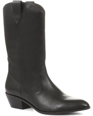 Jones Bootmaker Lala Leather Western Boots - Black