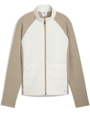 PUMA Cloudspun Fleece Hybrid Performance Golf Jacket - Natural