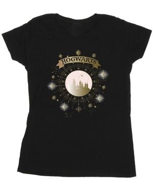 Harry Potter Ladies Hogwarts Yule Ball Cotton T-Shirt - Black