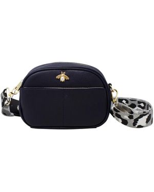 SVNX Bee Embellished Rounded Crossbody Bag - Blue