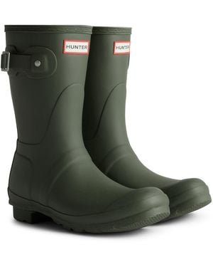 HUNTER Adult Original Short Wellington Boots (Dark) - Green