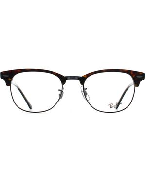 Ray-Ban Square Dark Havana Rx5154 Clubmaster - Brown