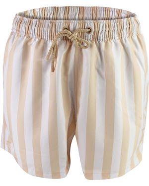 Björn Borg Loose Fitting Print Swimming Trunks With Pocket For - Natural