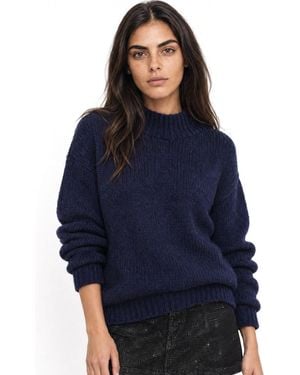 MixRay Knit Half Turtleneck Jumper - Blue