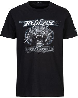 Replay T-shirt Basic Trui 30/1 - Zwart