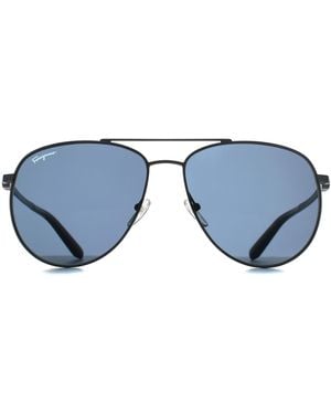 Ferragamo Aviator Dark Gunmetal Sf157S - Blue