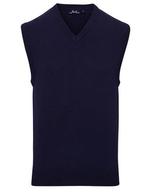 PREMIER Knitted Sleeveless Jumper Vest - Blue
