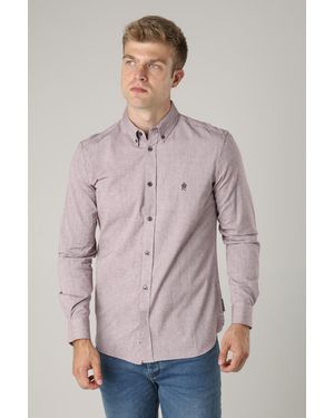 French Connection Cotton Long Sleeve Oxford Shirt - Red