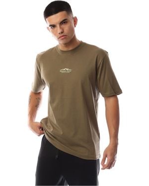 Marshall Artist Printed Logo Crew Neck Short Sleeve Jersey T-Shirt - Green