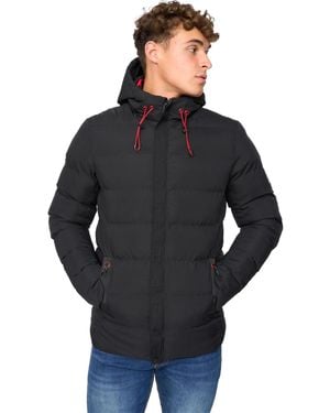 Crosshatch Kampleys Embossed Padded Jacket - Black