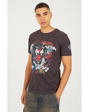 Brave Soul Cotton Crew Neck Graphic T-Shirt - Multicolour