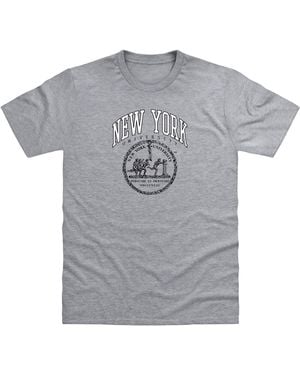 Park Fields New York University Crest Marl T-Shirt Cotton - Grey