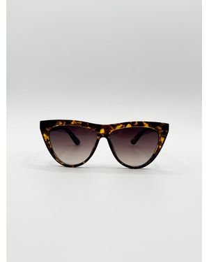 SVNX Flat Top Round Sunglasses - White