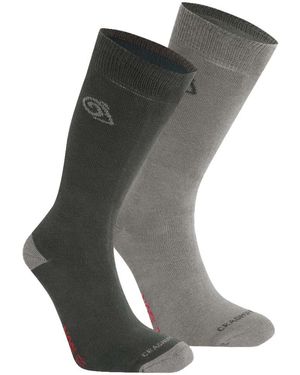 Craghoppers Insect Repellent Twin Pack Socks - Grey