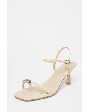 Quiz Toe Thong Stiletto Heels - Natural