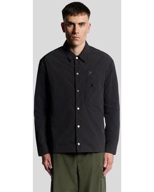 Lyle & Scott Crinkle Overshirt - Black