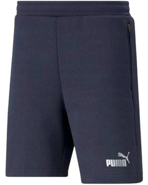 PUMA Korte Broek Met Herenlogo (Marine) - Blauw