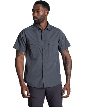 Craghoppers Kiwi Ii Short-Sleeved Shirt (Dark) - Blue