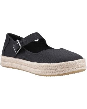 TOMS Carolina Mary Jane Synthetic Espadrilles - Blue