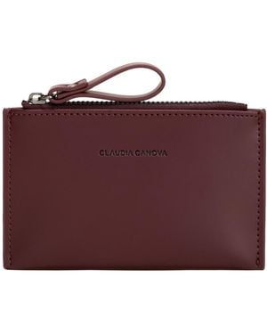 Claudia Canova Carella Zip Top Credit Card Slot Purse - Purple