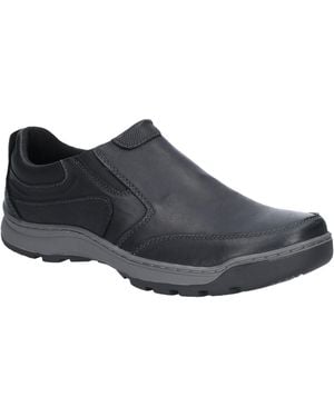 Hush Puppies Jasper Nubuck Leather Slip On Shoe - Black