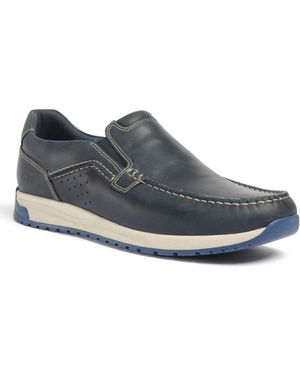 Pod Sean Leather Boat Shoes - Blue