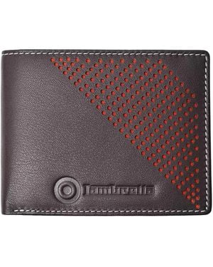 Lambretta Punched Leather Wallet (Dark) - Purple