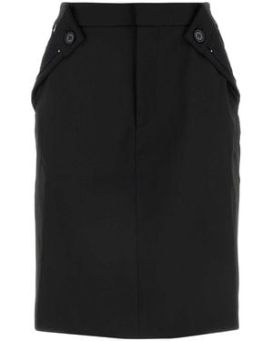 Coperni Zwarte Stretch Polyester Mix Rok