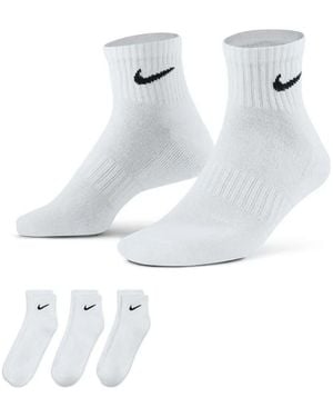 Nike Sx7667 Everyday Cushion Ankle Training Socks (3 Pairs) - White