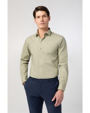 Limehaus Slim Fit Stretch Shirt - Natural