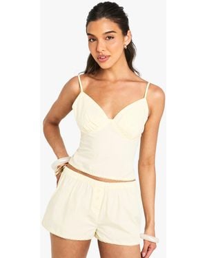 Boohoo Button Detail Shorts - White