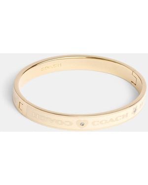 COACH Coach Heart And Star Enamel Bangle - Metallic
