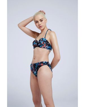 Mountain Warehouse 'Narla' Bikini Bottoms Chlorine & Salt Water Resistant Stretchy Swimwear Nylon - Blue