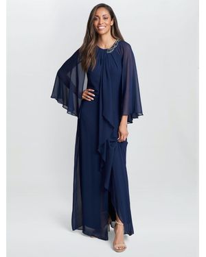 Gina Bacconi Polly Maxi Halter Neck Dress - Blue