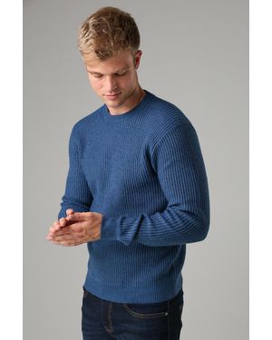 Kensington Eastside Knitted Crew Neck Jumper - Blue