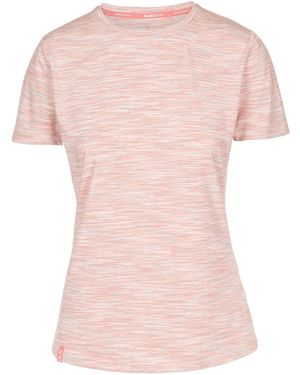 Trespass Ladies Elkie Stripe Dlx Top (Pale) - Pink
