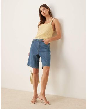 ASOS Multi Ply Knitted Stitch Cami Top - Blue