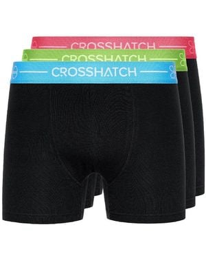 Crosshatch 3 Pack Of Astral Mve Boxers - Black