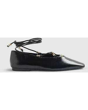 River Island Ballet Court Shoes Lace Up - White