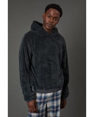 MAINE Sherpa Lounge Hoodie - Black