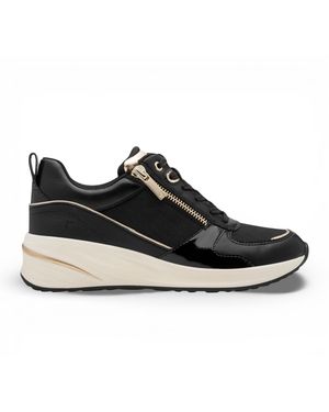 Tamaris Platform Trainers Trainer Zip Lace-Up Running Shoes Textile - Black