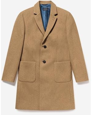 Oliver Sweeney Italian Recycled Wool Overcoat - Natural