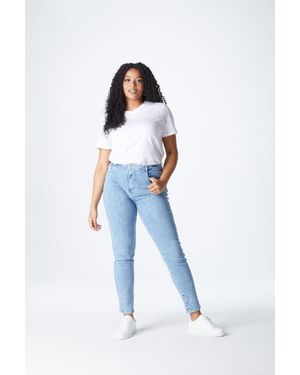 Urban Bliss Marble Wash Straight Leg Jean - Blue