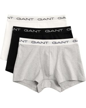 GANT 3-Pack Cotton Jersey Trunks - Black