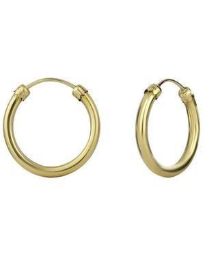 The Jewellery Stockroom 20Mm Rolled Tube Hoop Earrings Plated - Blue