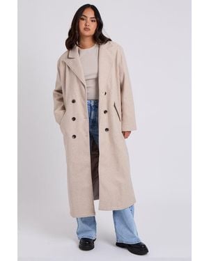 Urban Bliss Oatmeal Formal Coat - Blue