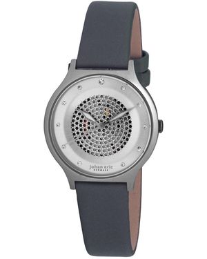Johan Eric Orstead, Sunray Dial Watch, Up Dots & Swarovski Indexes, Satin Band - Grey